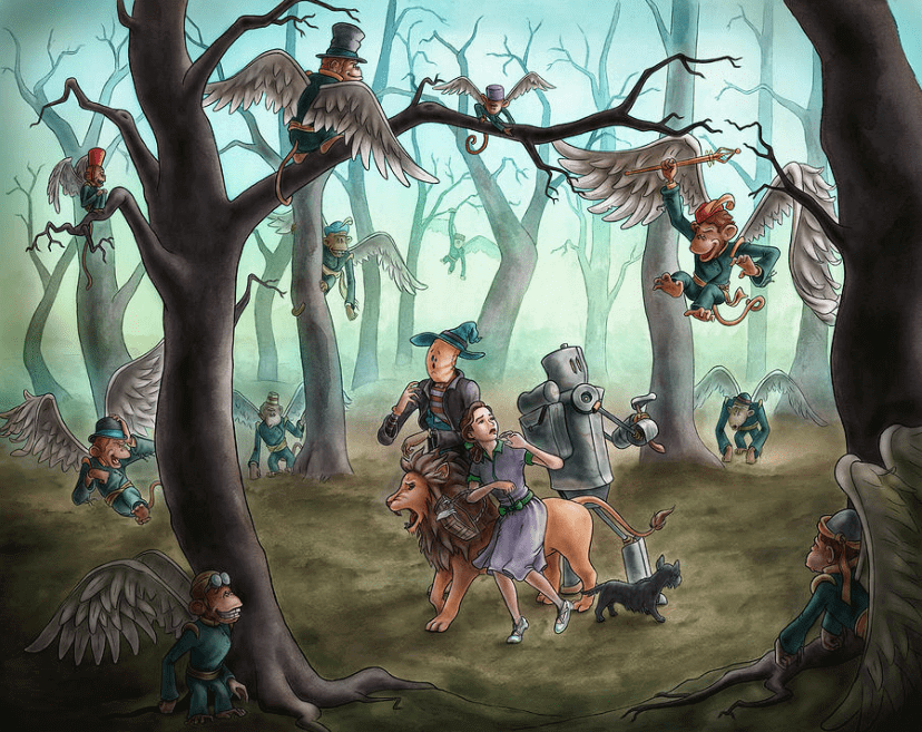 Wizard Of Oz - The Flying Monkeys is a painting by Jeremy Gorman.