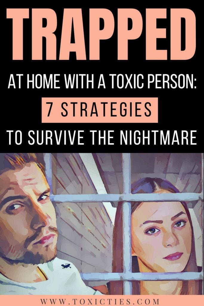If you're stuck at home with a #toxicperson, things could go from bad to worse in a matter of seconds. Here are 7 way to help you survive the nightmare. #toxicrelative #toxicpartner #toxicrelationship #npd #emotionalabuse
