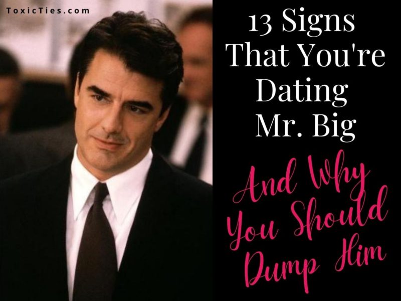 Are you dating a real-life Mr. Big? These signs can tell you if you've fallen for an emotionally unavailable man, and what to do about it. #toxicrelationship #toxicman #toxicboyfriend #datinganarcissist #mrbig #SATC #sexandthecity #datingtips #relationshipadvice