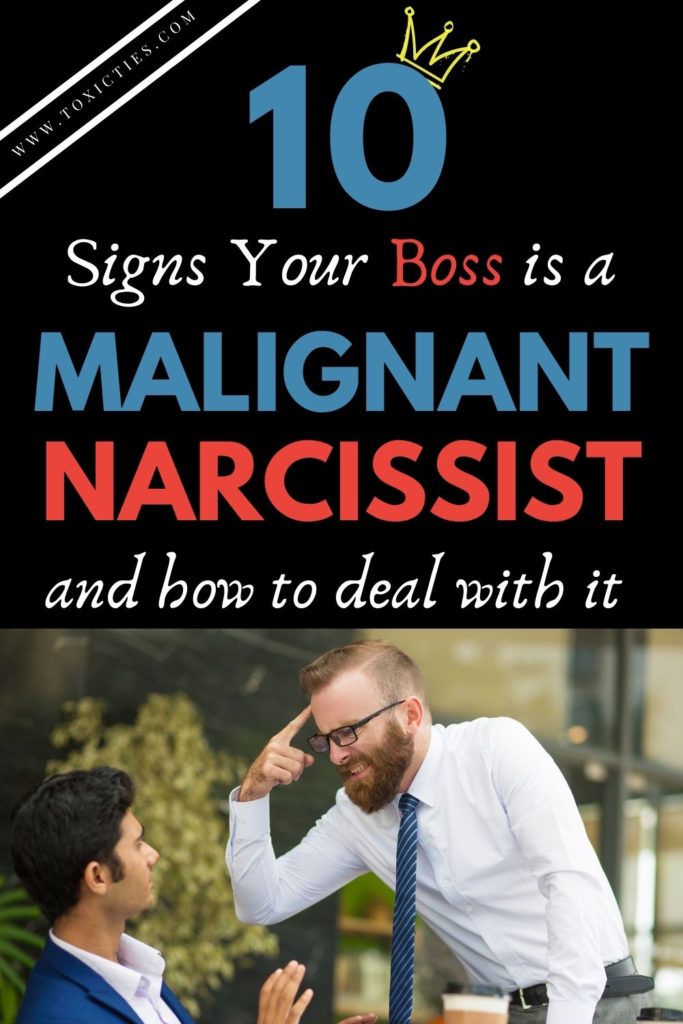 Spotting a narcissistic employer can be more difficult than you think. Here are 10 signs your boss is a narcissist, and what to do about it. #narcissist #npd #narcissistboss #toxicboss