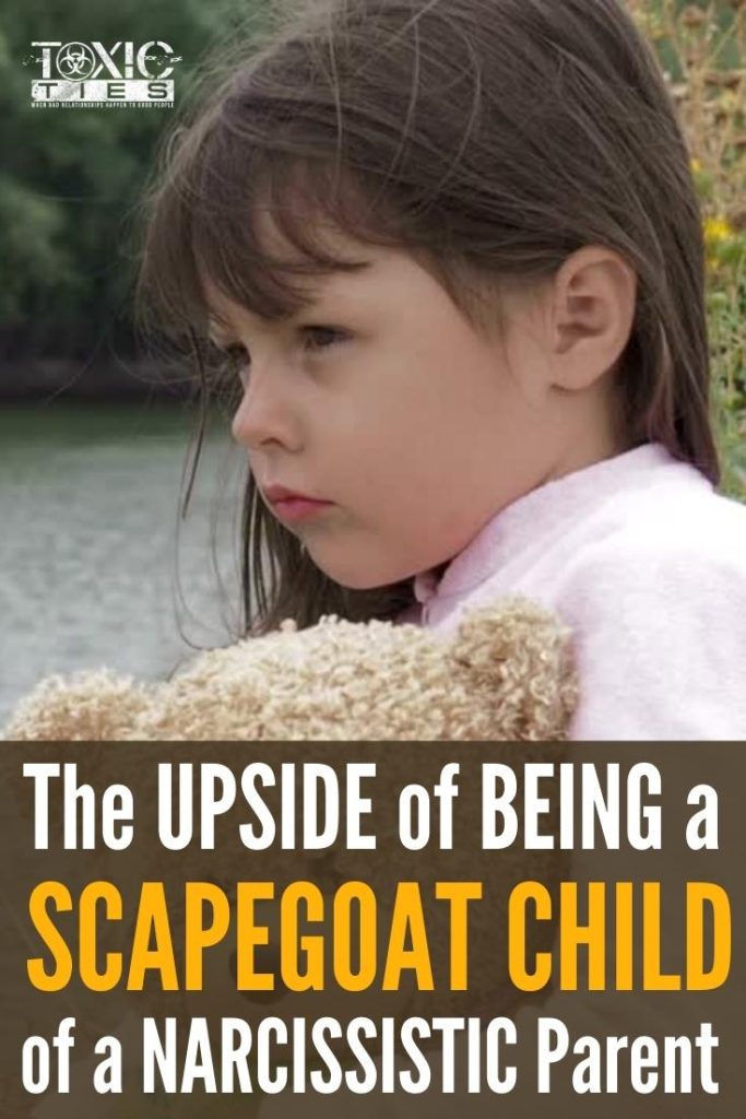 If you have a narcissistic parent, you can be either a golden child or a scapegoat. This article shows the upside of being a #scapegoat child. #narcissisticparent